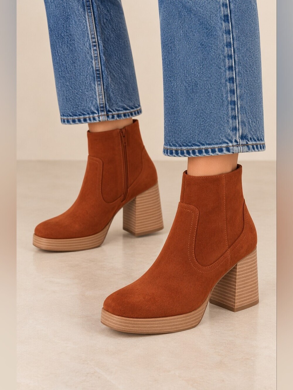 BP Brown Ankle Boots Size 8 - Picture 1 of 8